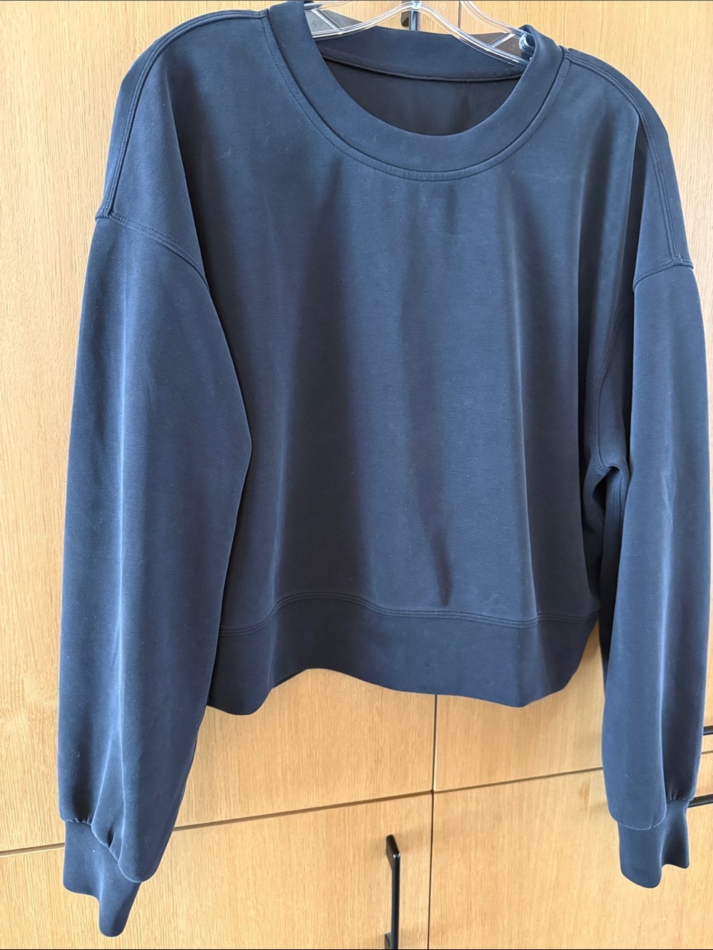 Lululemon SoftStream Perfectly Oversized Cropped Crew in Black Size Small/Medium